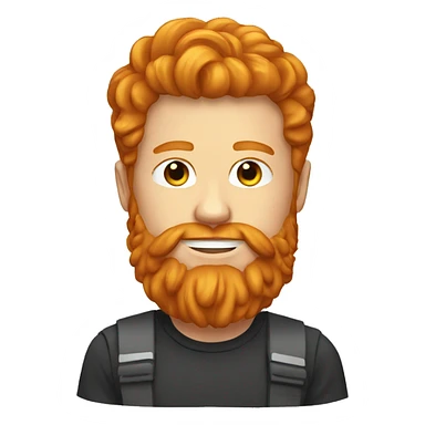 Ginger dj with beard sticker