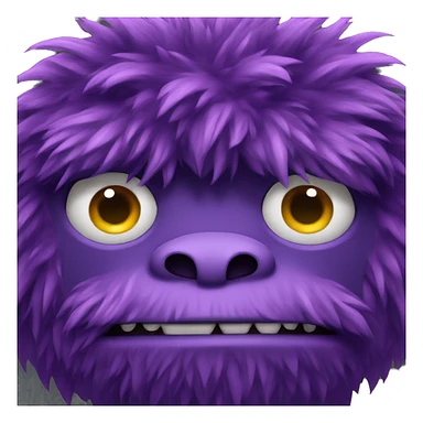 big hairy purple monster  sticker