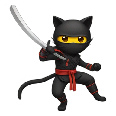 cat ninja sticker