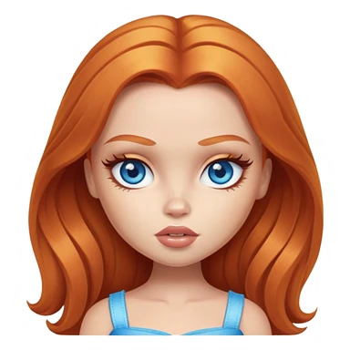 pretty bratz baddie ginger, blue eye sticker