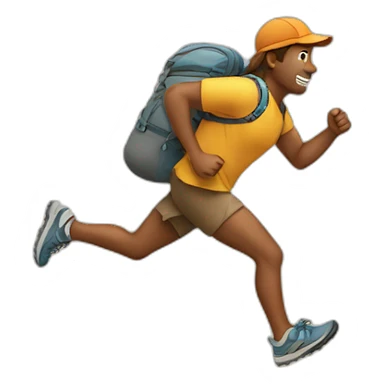 running a long trail sticker