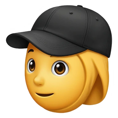 black baseball cap sticker