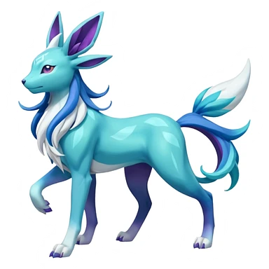 Suicune-Aurorus-Glaceon-Meganium-fusion (full body) sticker