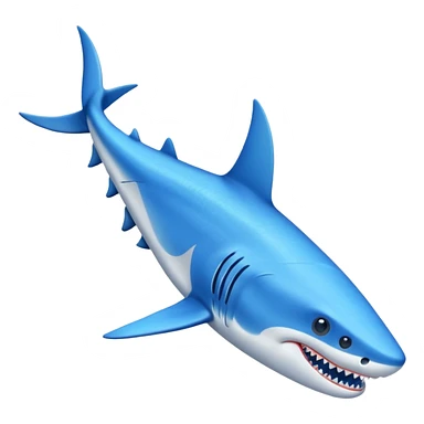 Tiburón con zapatos azules  sticker