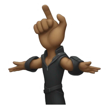 arms in the air summoning something sticker