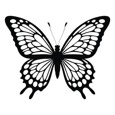 butterfly silhouette sticker