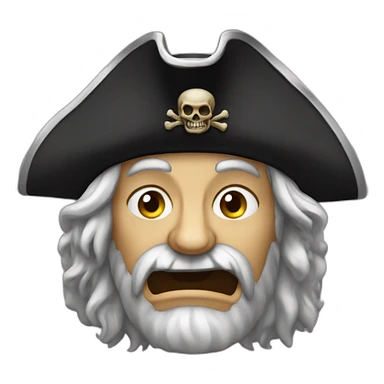 The scary old English pirate sticker