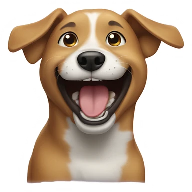 Dog laughing sticker