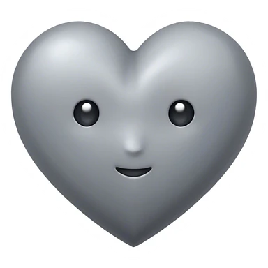 Grey heart sticker