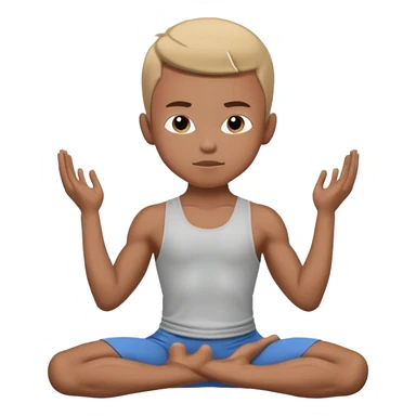 warrior yoga pose boy sticker
