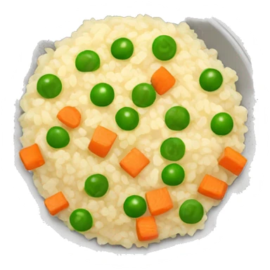 risotto with peas and carrot cubes sticker