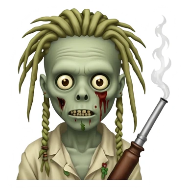 zombie with dreads opium  sticker