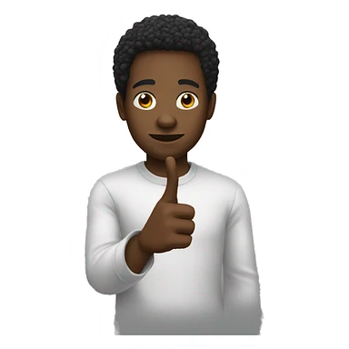 A black man with finger sticker