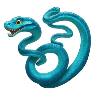 Un grand serpent bleu qui brille sticker