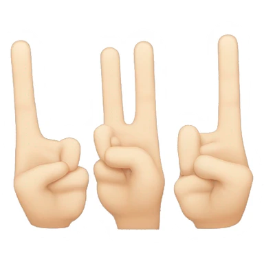 3 fingers down and two middle finger up sticker