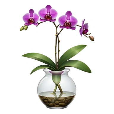 Orchid + glass vase, Window Plant. sticker