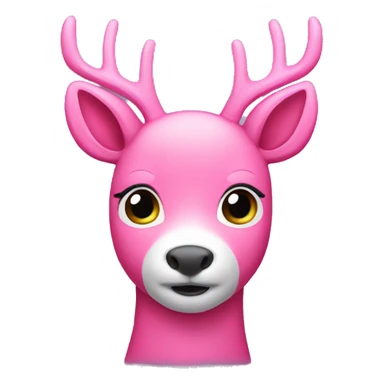 Pink deer sticker