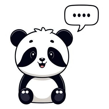 Cute panda saying where are you Pablo sticker