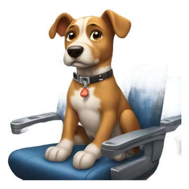  Dog on a plane  sticker