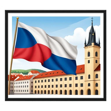 Czech flag University sticker