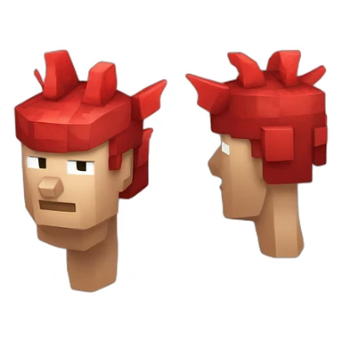 head hat Red dragon Minecraft delegate sticker