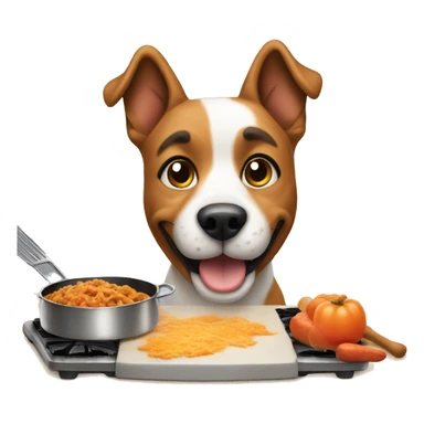 Dog cooking sticker