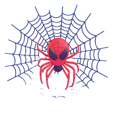 A spider web sticker