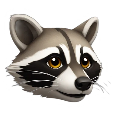 Raccoon head sticker