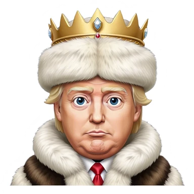 donald trump king in a fur hat
realistic sticker