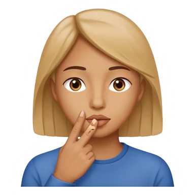 Emoji de humano mandando a callar sticker