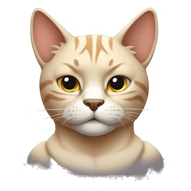 muscular cat sticker