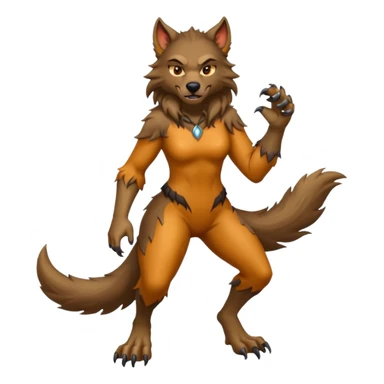 Female wherewolf full body sticker