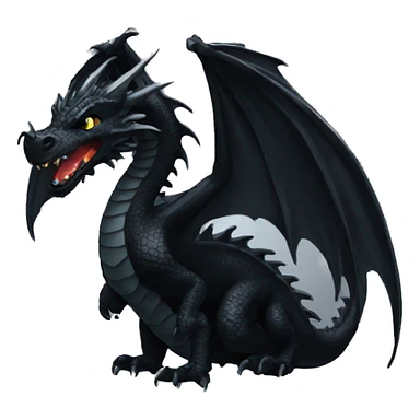  Put a black dragon  sticker