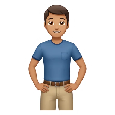 Side view of Man standing with his hands on his hips sticker