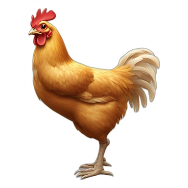 chicken standing on 2 legs sticker