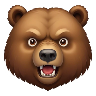 Angry Grizzly bear sticker