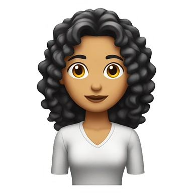 Chica morena con pelo rizado sticker