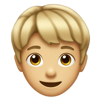 Little boy with bangs and big smile  sticker