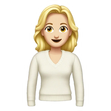 Angela Kinsey white sweater sticker