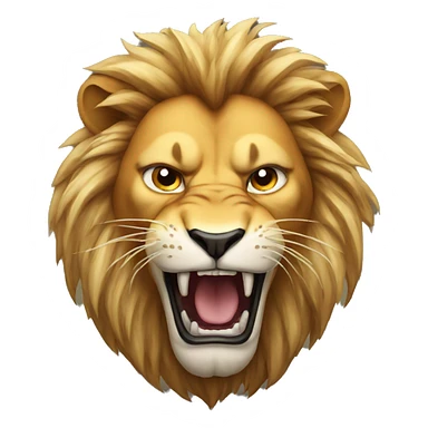 aggressive lion sticker
