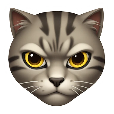 Cat angry sticker