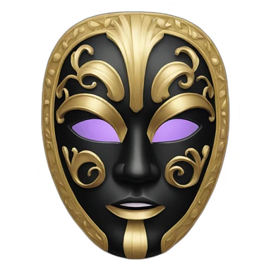 black venetian mask sticker
