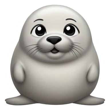 Greige chubby baby seal  sticker