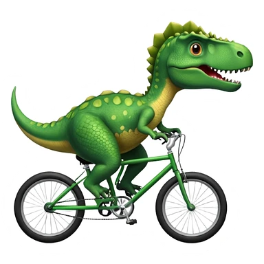 Dinosaur on bike  sticker
