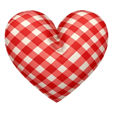 Red gingham heart sticker
