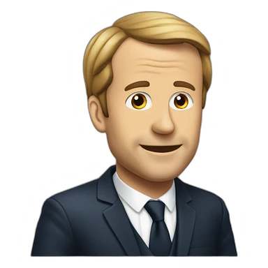 Macron qui bois une bière sticker