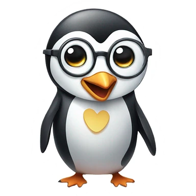 penguin wearing glasses sticker