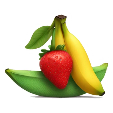 Banana strawberry sticker