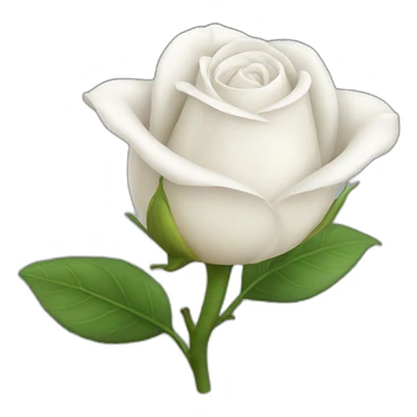 White rosebud sticker