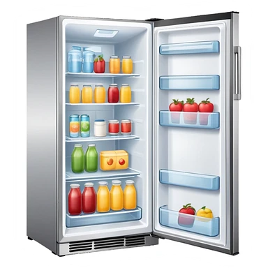 refrigerator with digital screen sticker